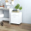 Berkfield Rolling Cabinet White 45x38x54 cm Engineered Wood 1
