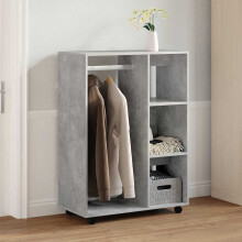 Berkfield Wardrobe Concrete Grey 80x40x110 cm Engineered Wood
