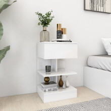 Berkfield Bedside Cabinets 2 pcs High Gloss White 40x35x65 cm