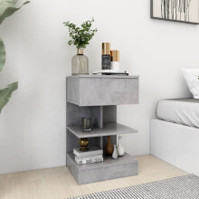 Berkfield Bedside Cabinet Concrete Grey 40x35x65 cm Engineered Wood