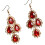 Pair of Vibranting Multicolor Drop Earrings Elegant Dangle-Red 1