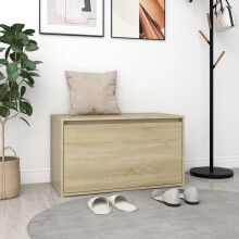 Berkfield Hall Bench 80x40x45 cm Sonoma Oak Engineered Wood