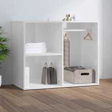 Berkfield Dressing Cabinet High Gloss White 80x40x65 cm Engineered Wood