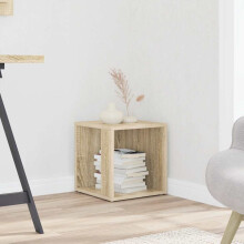 Berkfield Side Table Sonoma Oak 33x33x34.5 cm Engineered Wood