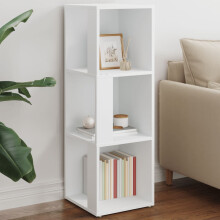 Berkfield Corner Cabinet White 33x33x100 cm Engineered Wood