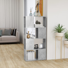 Berkfield Book Cabinet Room Divider Concrete Grey 60x24x124.5 cm