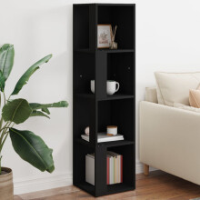 Berkfield Corner Cabinet Black 33x33x132 cm Engineered Wood