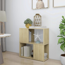 Berkfield Book Cabinet Sonoma Oak 60x24x63 cm Engineered Wood