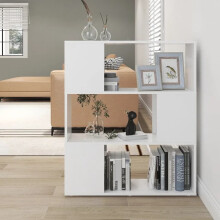 Berkfield Book Cabinet Room Divider White 80x24x94 cm Engineered Wood