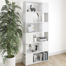 Berkfield Book Cabinet Room Divider White 80x24x186 cm Engineered Wood