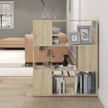 Berkfield Book Cabinet Room Divider Sonoma Oak 80x24x94 cm Engineered Wood