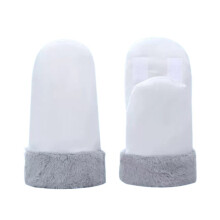 Pack of 2pcs 3-Layer Waterproof Oxford Fabric Mittens for-White