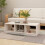 Berkfield Coffee Table White 110x50x34 cm Solid Pinewood 1