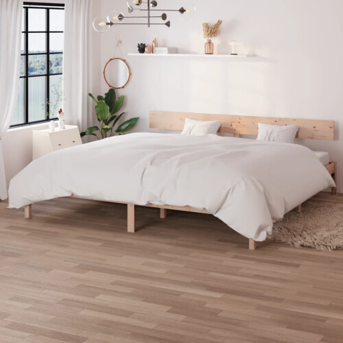 Berkfield Bed Frame without Mattress Solid Wood Super King