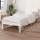 Berkfield Bed Frame without Mattress White Solid Wood Small Single 1