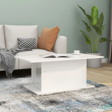 Berkfield Coffee Table High Gloss White 102x55.5x40 cm Engineered Wood