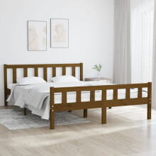 Berkfield Bed Frame without Mattress Honey Brown Solid Wood 120x200 cm