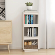 Berkfield Book Cabinet/Room Divider White 40x35x103 cm Solid Pinewood