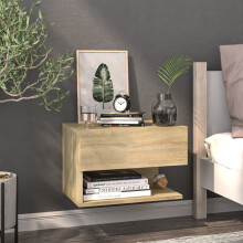 Berkfield Wall-mounted Bedside Cabinet Sonoma Oak