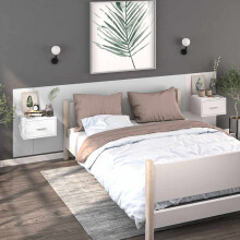Berkfield Wall-mounted Bedside Cabinets 2 pcs White