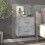 Berkfield Wall-mounted Bedside Cabinet Concrete Grey 1