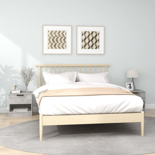 Berkfield Bedside Cabinets 2 pcs Concrete Grey Engineered Wood
