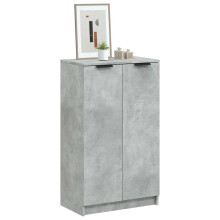 Berkfield Shoe Cabinet Concrete Grey 59x35x100.5 cm Engineered Wood