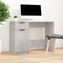 Berkfield Desk Concrete Grey 100x50x75 cm Engineered Wood