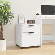 Berkfield Mobile File Cabinet with Wheels White 45x38x54 cm Engineered Wood