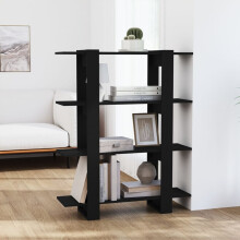 Berkfield Book Cabinet/Room Divider Black 100x30x123.5 cm