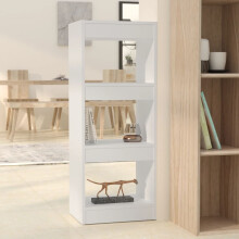 Berkfield Book Cabinet/Room Divider White 40x30x103 cm Engineered Wood