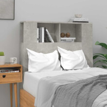 Berkfield Headboard Cabinet Concrete Grey 100x18.5x102.5 cm