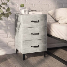 Berkfield Bedside Cabinet Concrete Grey 40x40x66 cm Engineered Wood