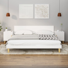 Berkfield Bedside Cabinets 2 pcs White Engineered Wood
