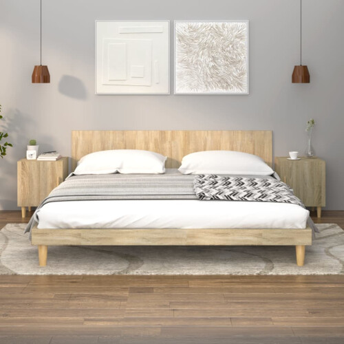 Berkfield Bedside Cabinets 2 pcs Sonoma Oak Engineered Wood