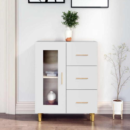 Berkfield Sideboard White 69,5x34x90 cm Engineered Wood