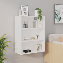 Berkfield Hanging Wall Cabinet White 69.5x32.5x90 cm
