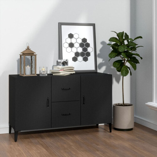 Berkfield Sideboard Black 100x36x60 cm Engineered Wood