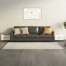 Berkfield Coffee Tables with Metal Legs 2 pcs High Gloss White 50x50x40 cm