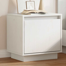 Berkfield Bedside Cabinet White 40x30x40 cm Solid Wood Pine
