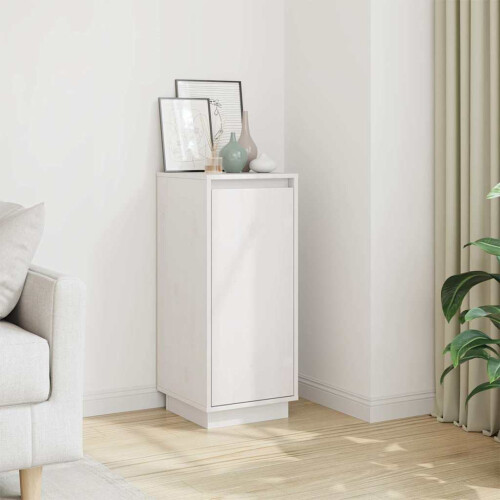 Berkfield Sideboard White 31.5x34x75 cm Solid Wood Pine