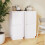 Berkfield Sideboards 2 pcs White 31.5x34x75 cm Solid Wood Pine 1