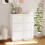 Berkfield Sideboards 2 pcs White 32x34x75 cm Solid Wood Pine 1