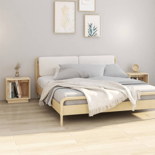 Berkfield Bedside Cabinets 2 pcs 40x30x40 cm Solid Wood Pine