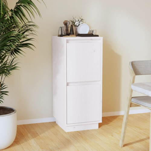 Berkfield Sideboard White 31.5x34x75 cm Solid Wood Pine