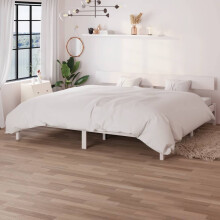 Berkfield Bed Frame without Mattress White Solid Wood Super King
