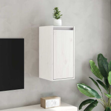Berkfield Wall Cabinet White 30x30x60 cm Solid Wood Pine