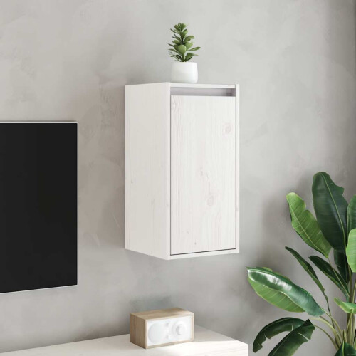 Berkfield Wall Cabinet White 30x30x60 cm Solid Wood Pine