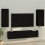 Berkfield Wall Cabinets 2 pcs Black 30x30x80 cm Solid Wood Pine 1