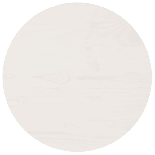 Berkfield Table Top White ò40x2.5 cm Solid Wood Pine